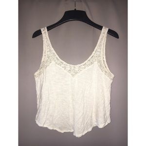 Pacsun white lace tank top size medium